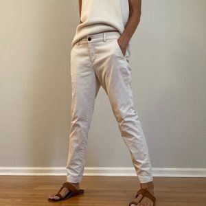 Loft Chino Ankle Pants Size 10 Cream/light Khaki